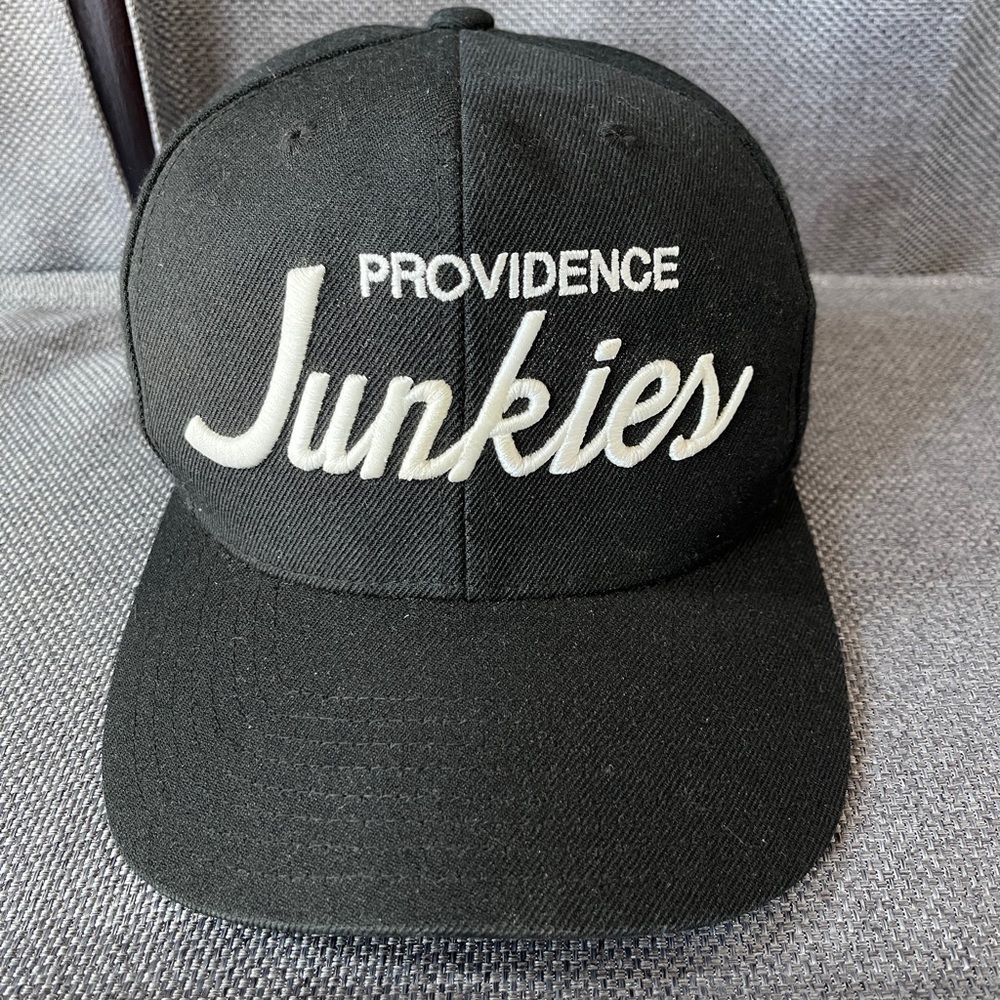 Mitchell Ness x Sneaker Junkies Hat Cap Snapback Providence Junkies Black Script